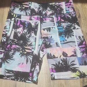 Calvin Klein Multicolor Tropical Print Bike Shorts